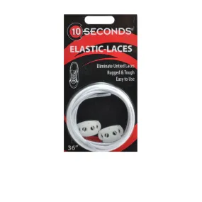 10-Seconds Elastic Shoe Lace - White