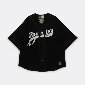 16/-Densed Jersey Baseball Shirt (BONE) - Black