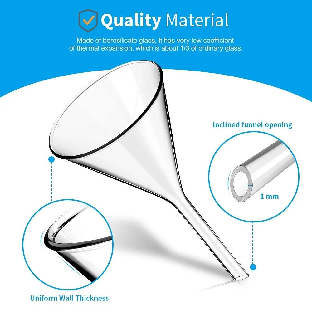 3in 75mm Glass Transparent Funnel