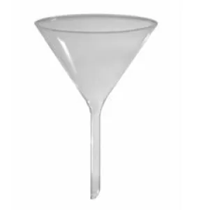 75mm Plain Plastic Translucent Funnel Dia:3in Height:4.5in Long Pipe