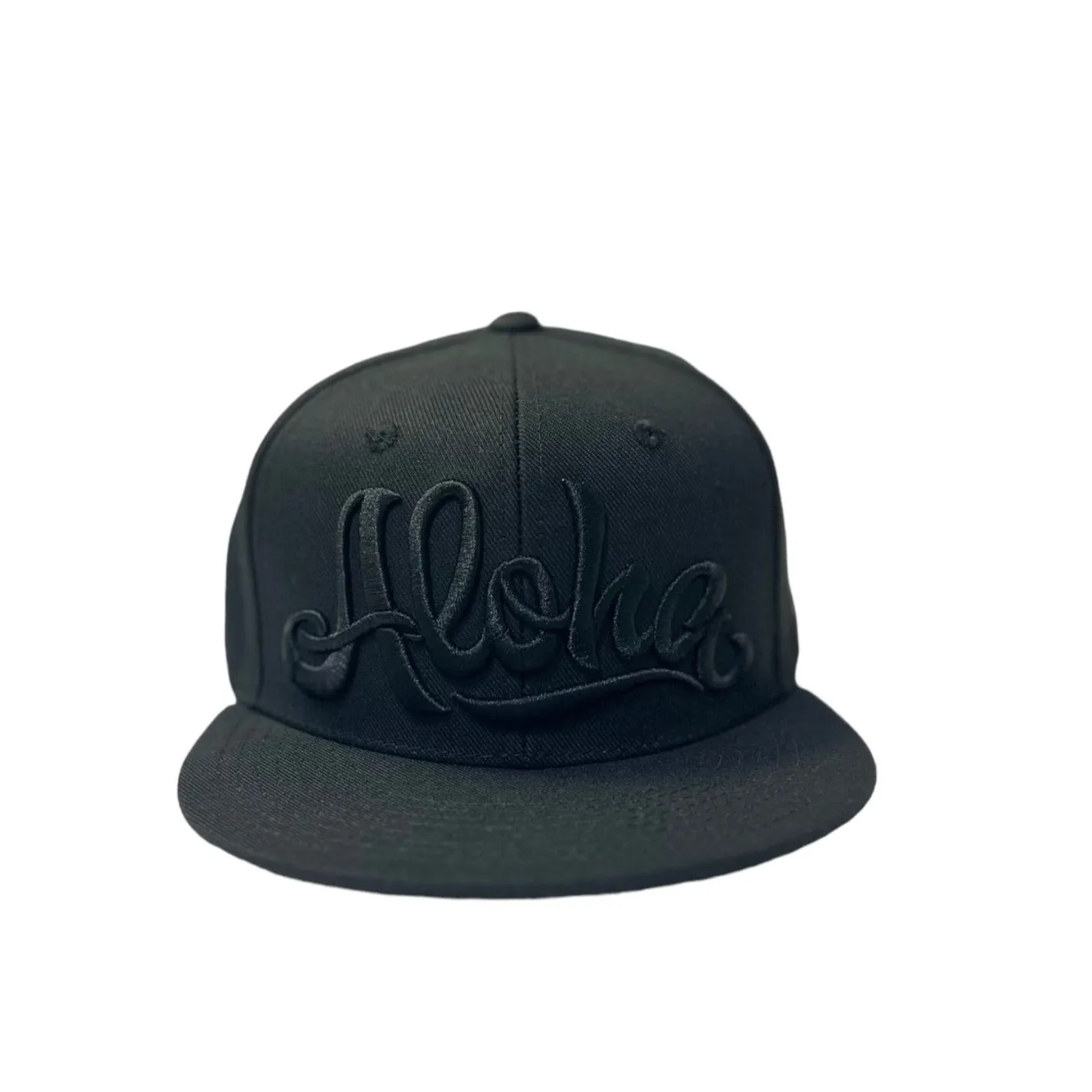 808ALLDAY Classic Fit Blacked Out Aloha Script Snapback