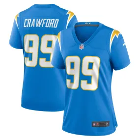 Aaron Crawford Los Angeles Chargers Nike Women's Home Game Player Jersey - Powder Blue