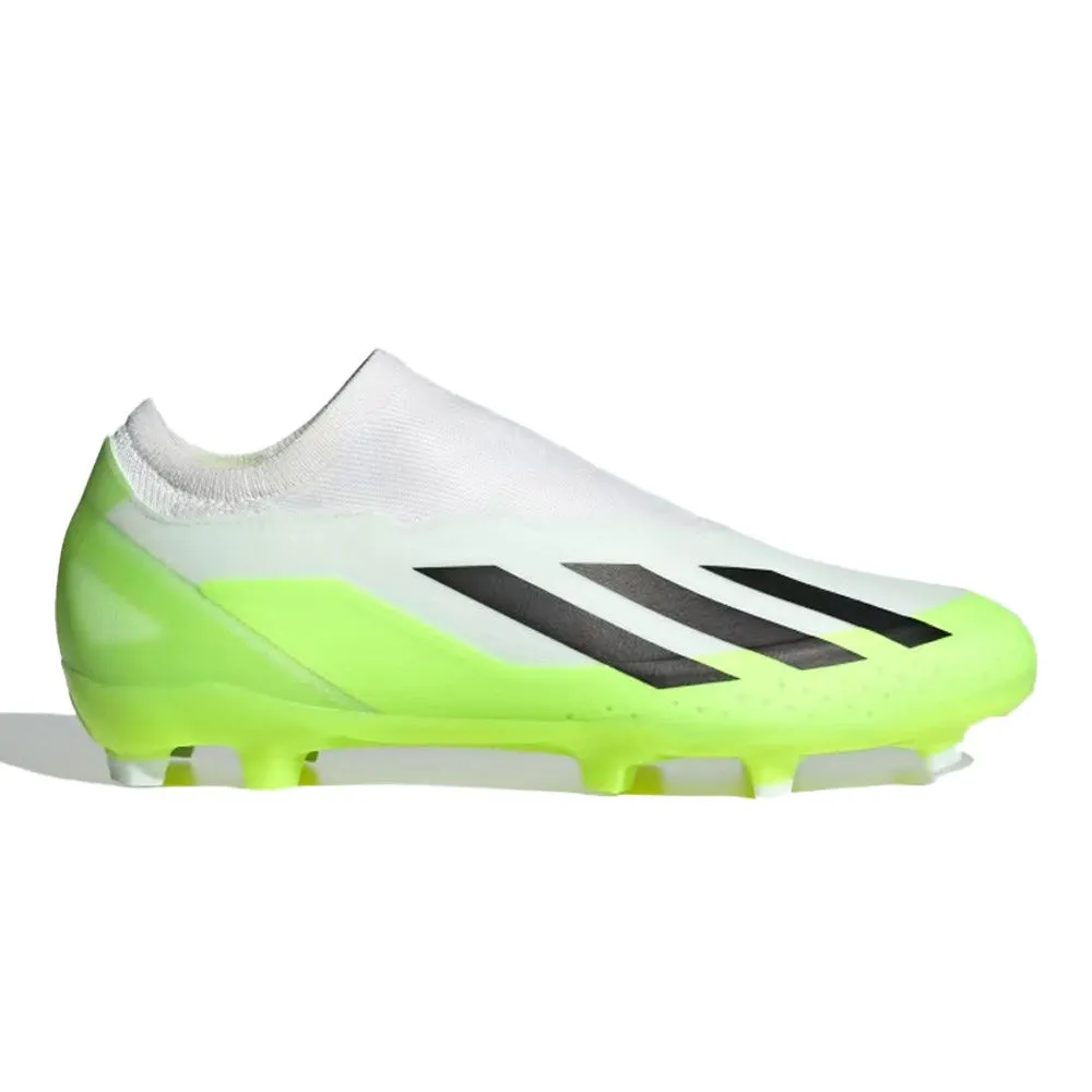 Adidas X Crazyfast.3 LL FG Football Boots (White/Black/Lucid Lemon)