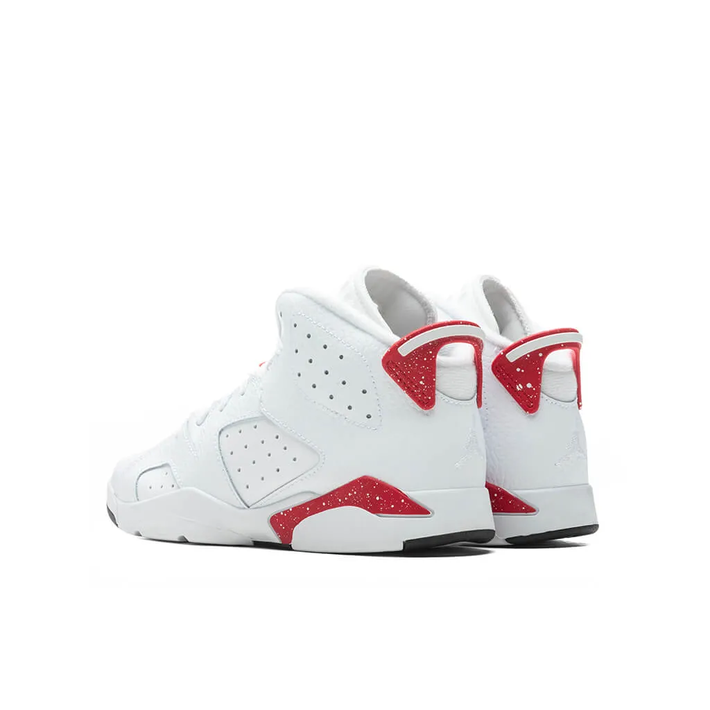 Air Jordan 6 Retro 'Red Oreo' (PS) - White/University Red/Black