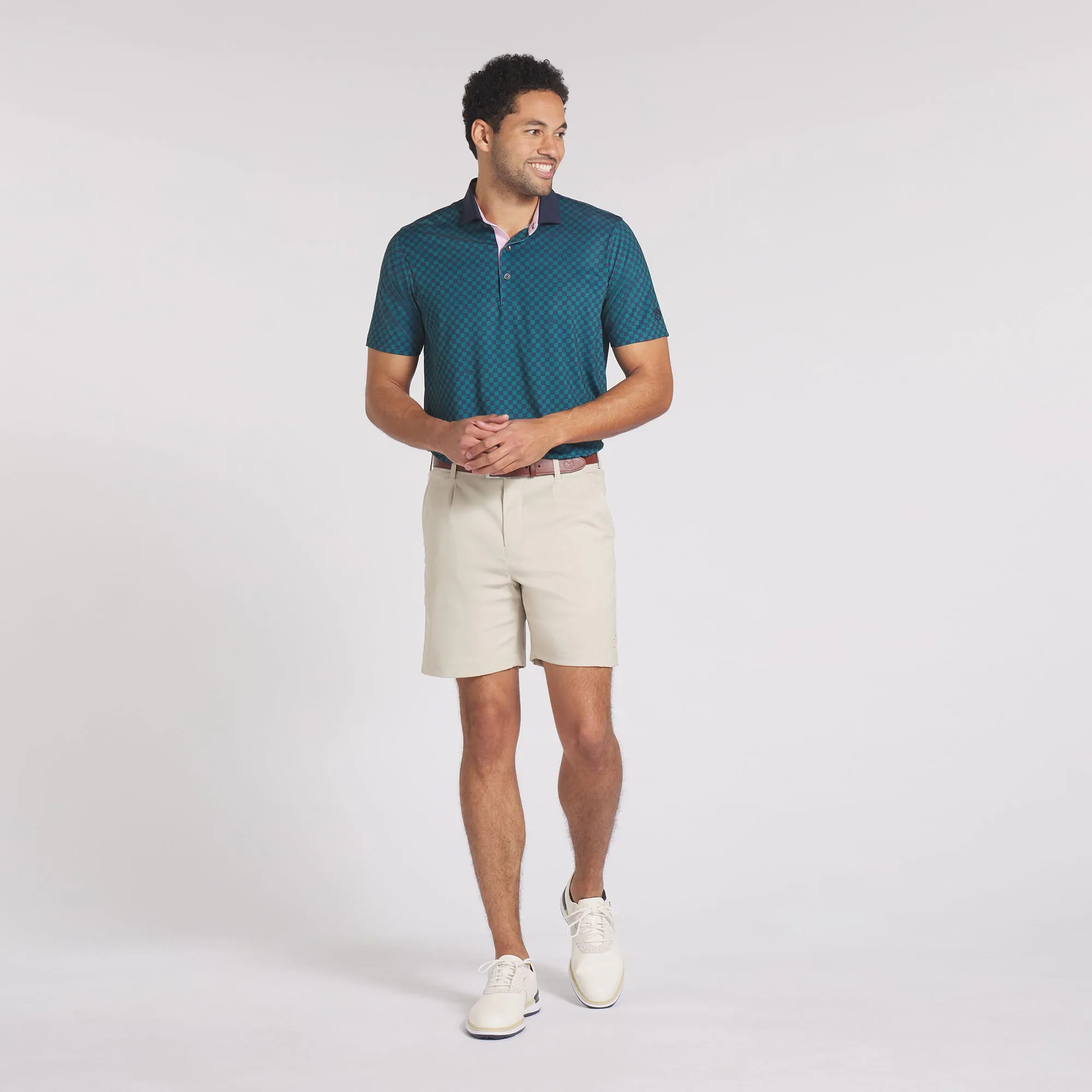 AP MATTR Checkered Golf Polo