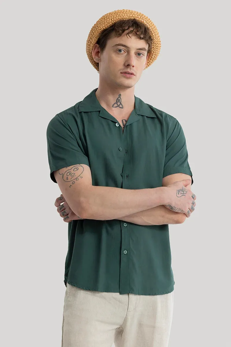 Bianca Dark Green Plain Shirt