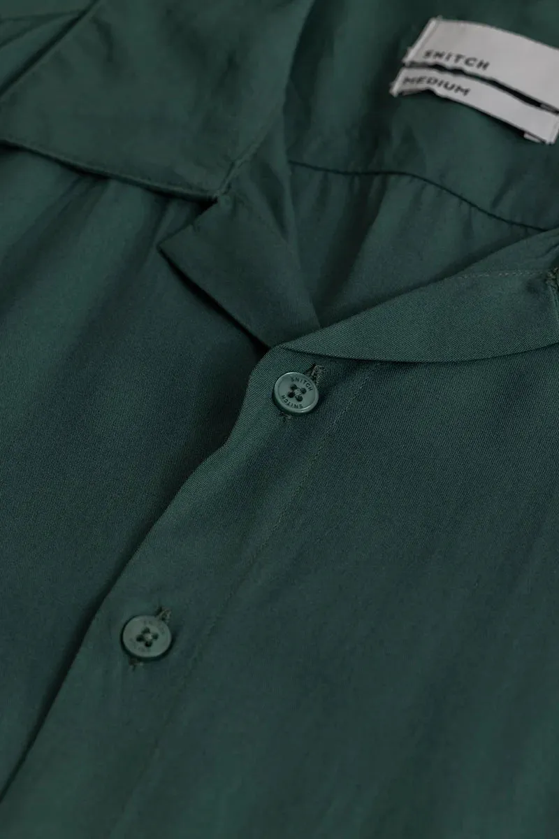 Bianca Dark Green Plain Shirt