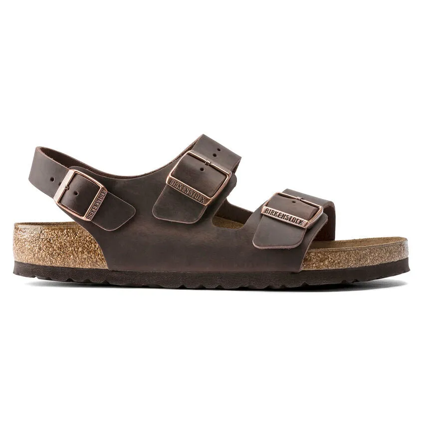 BIRKENSTOCK Men's Milano Oiled Leather (Habana - Regular Fit)