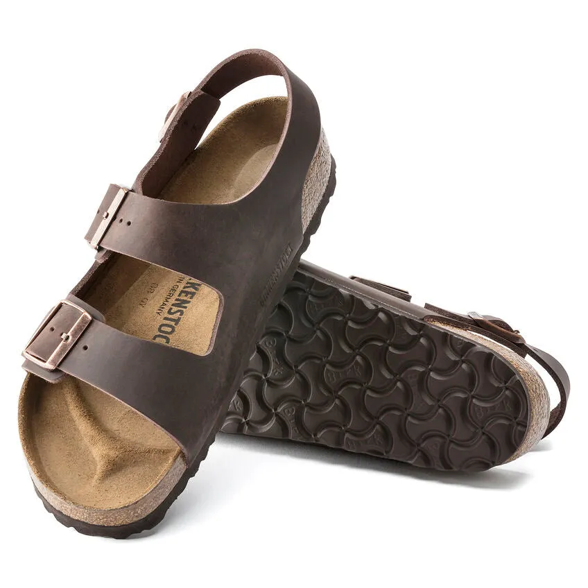 BIRKENSTOCK Men's Milano Oiled Leather (Habana - Regular Fit)