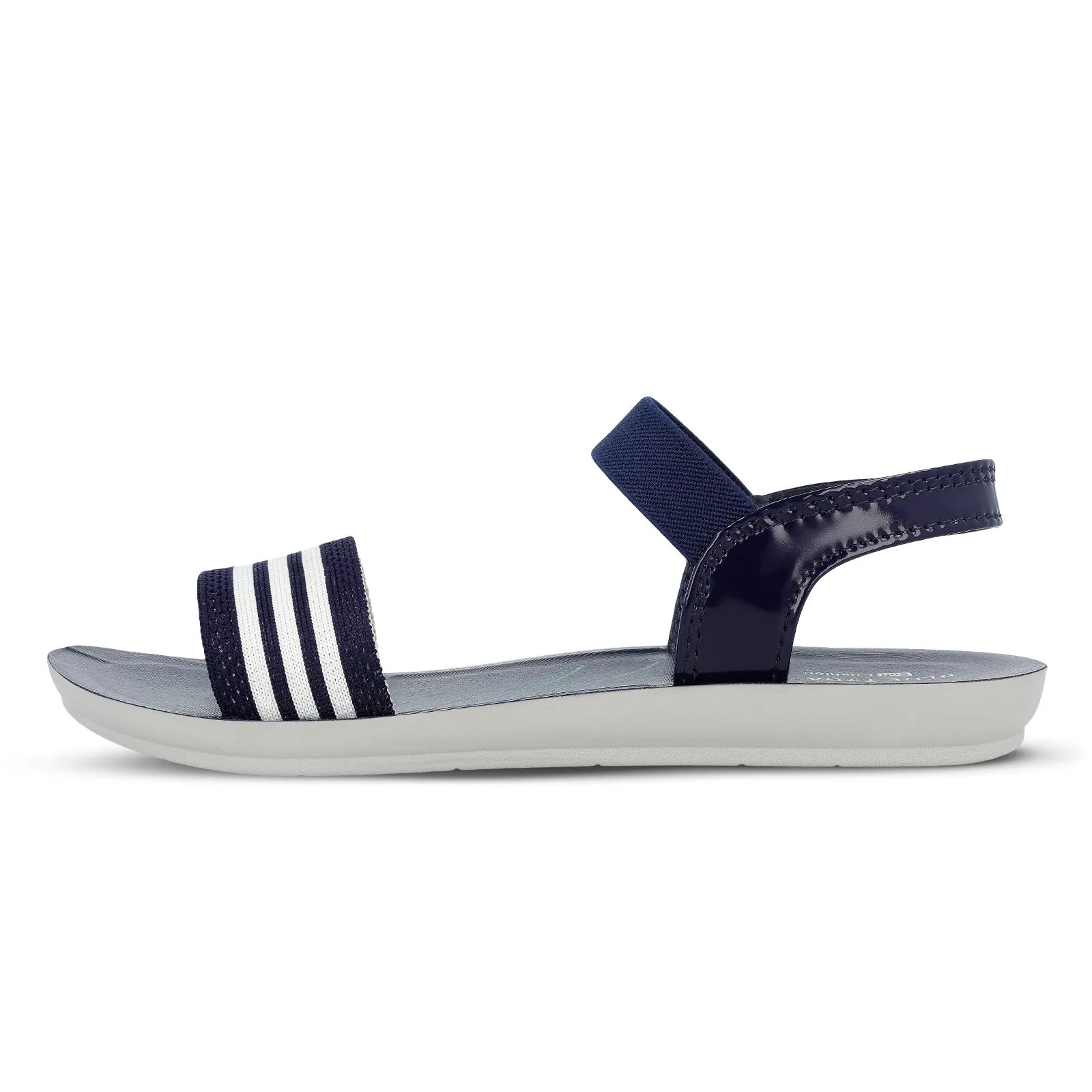 Blue Tyga Girls Ankle Strap Flat Sandals  - BT2702 Blue