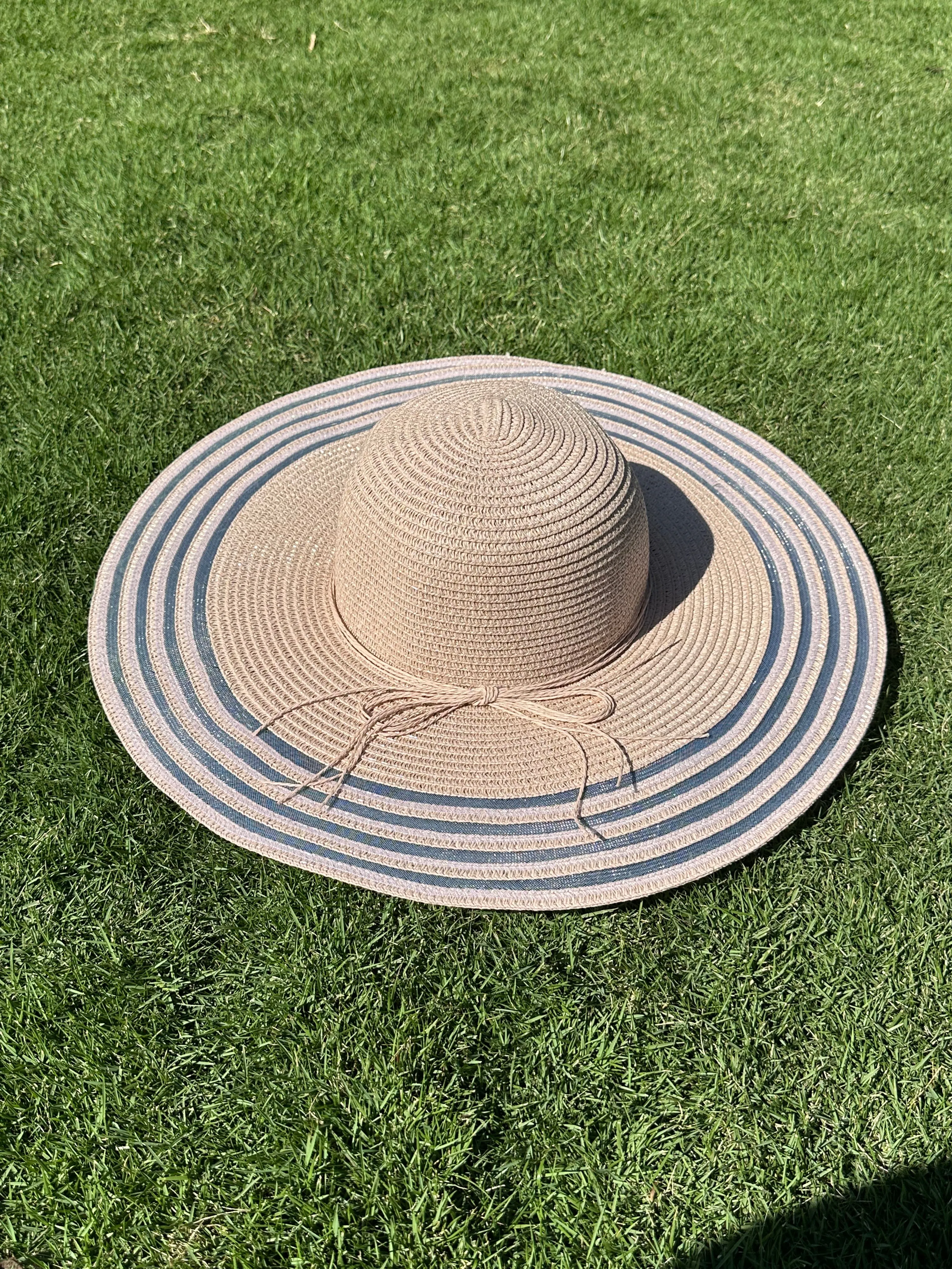 Blush Sunhat with Lace Trim