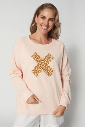 Bronze Safari Cross Sweater | Blush