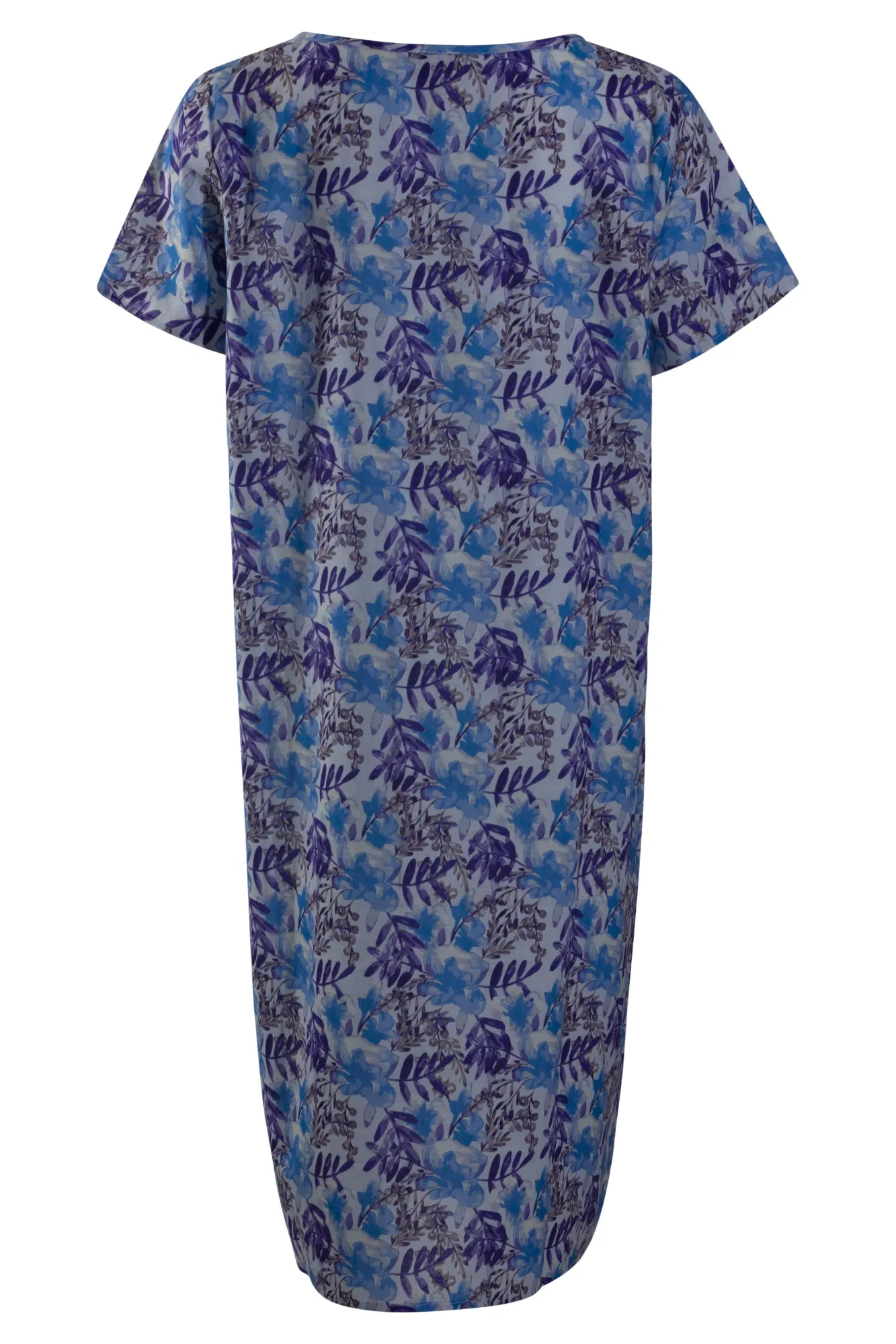 Cotton Linen Blend Dress | Blues Lilac Garden | 6561AR