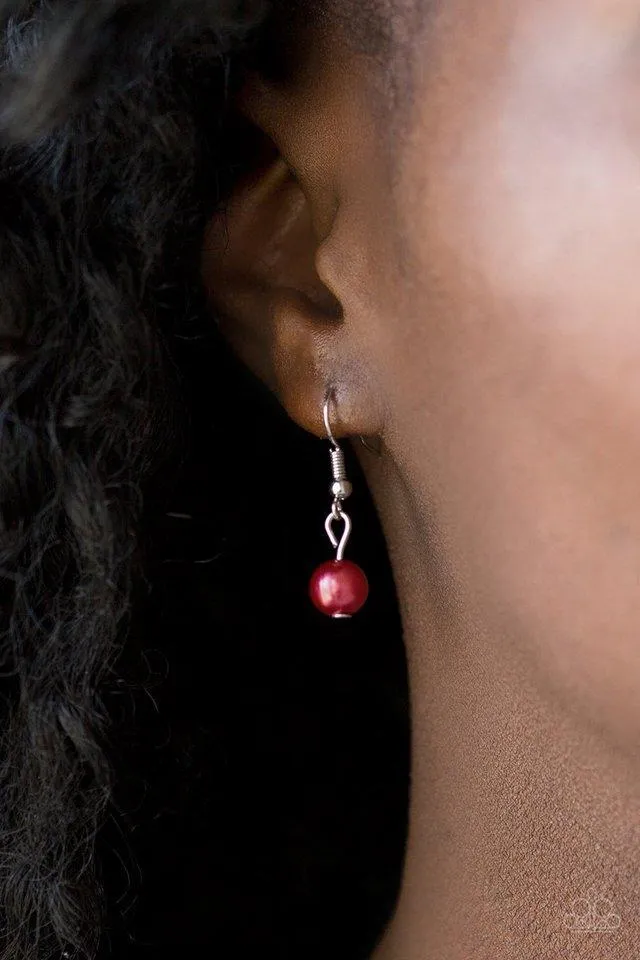 Eloquently Eloquent Red and Silver Necklace - Paparazzi Accessories