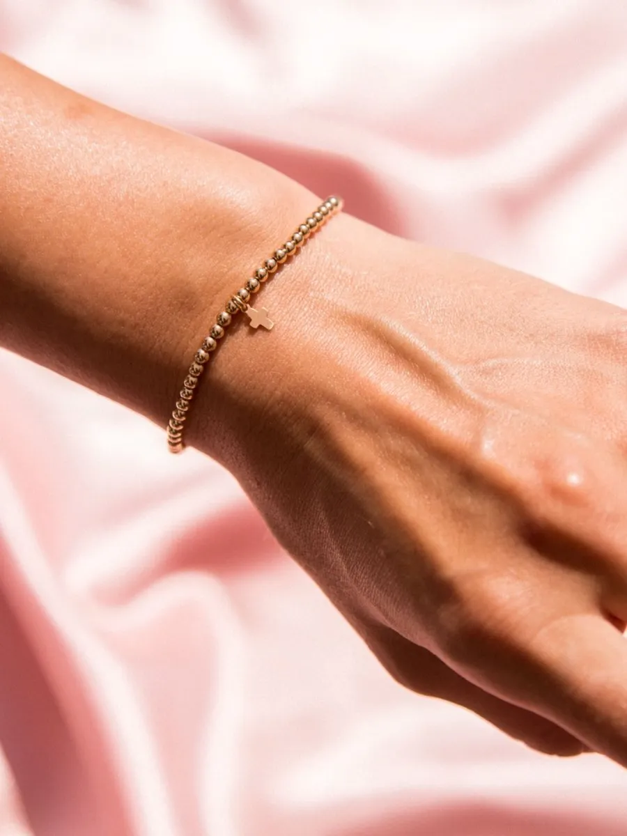 Everyday Stretch Bracelet with Cross Charm