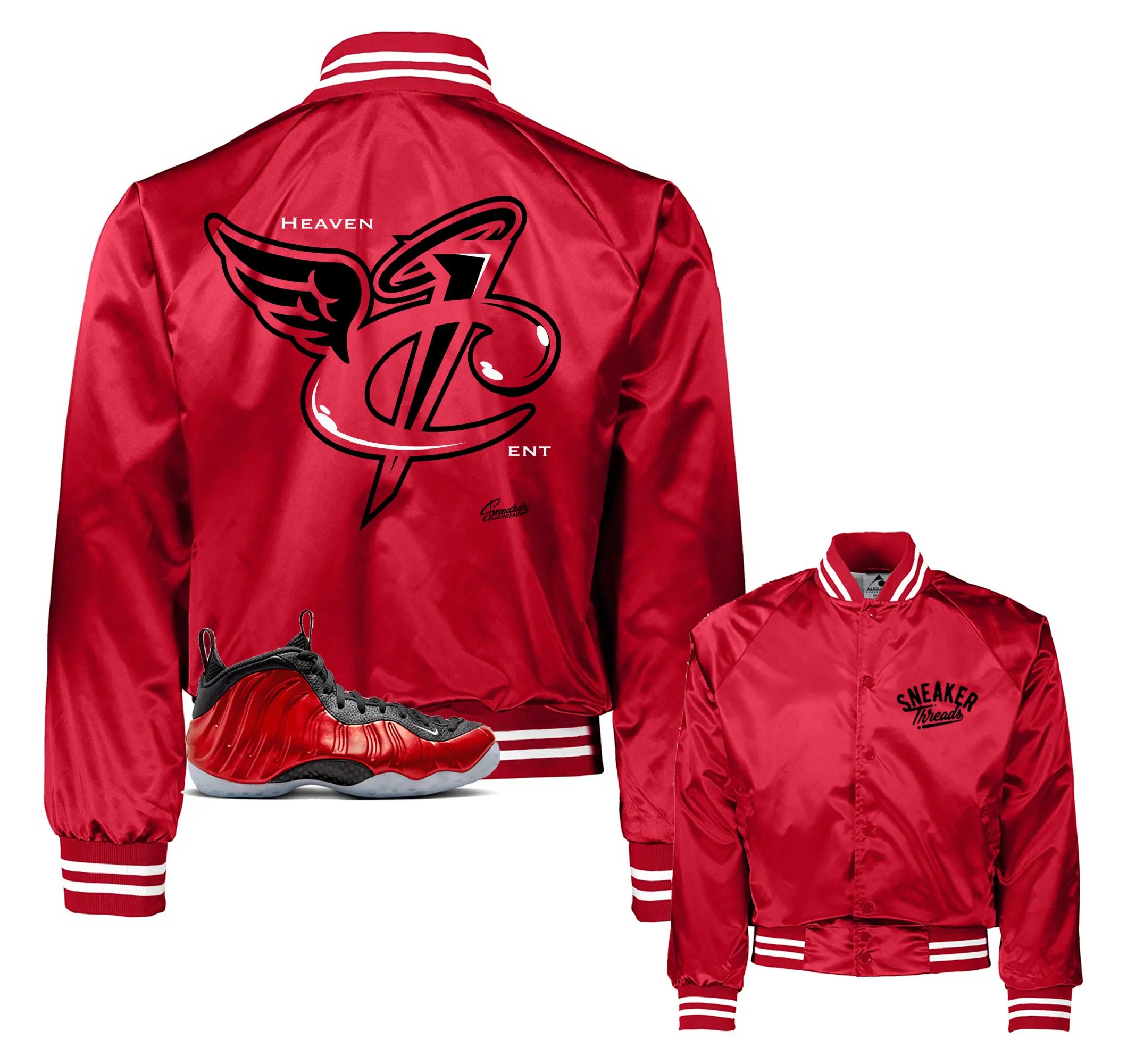 Foamposite Metallic Red Heaven Cent Satin Jacket