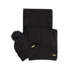 Gift Set Donna Barbour International Cappello Sciarpa Sparkle Nero