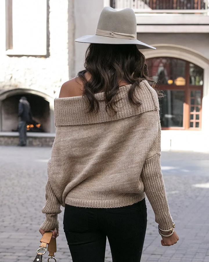 Grace & Lace Flip Sweater (Camel)