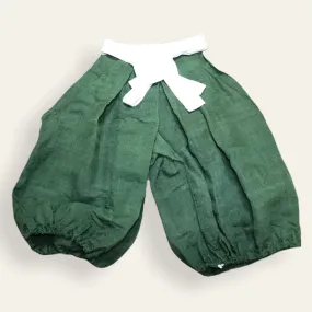 Green Linen Hakama Pants