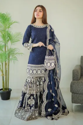 Haseens Anchal Chiffon Gharara HAS05