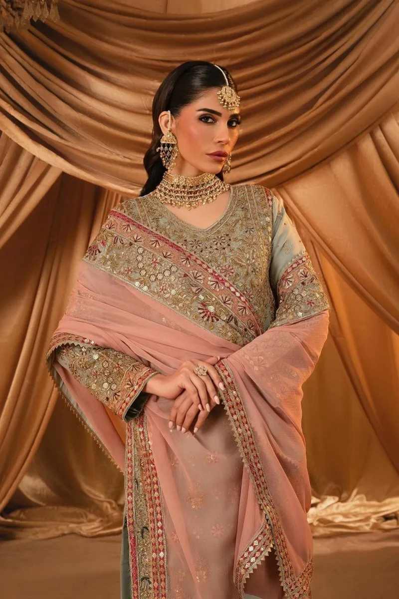 Haseens Sahar Pakistani Wedding Wear Chiffon Suit HAS07