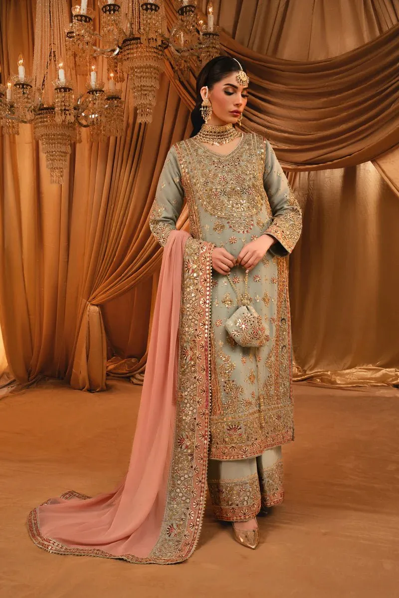 Haseens Sahar Pakistani Wedding Wear Chiffon Suit HAS07