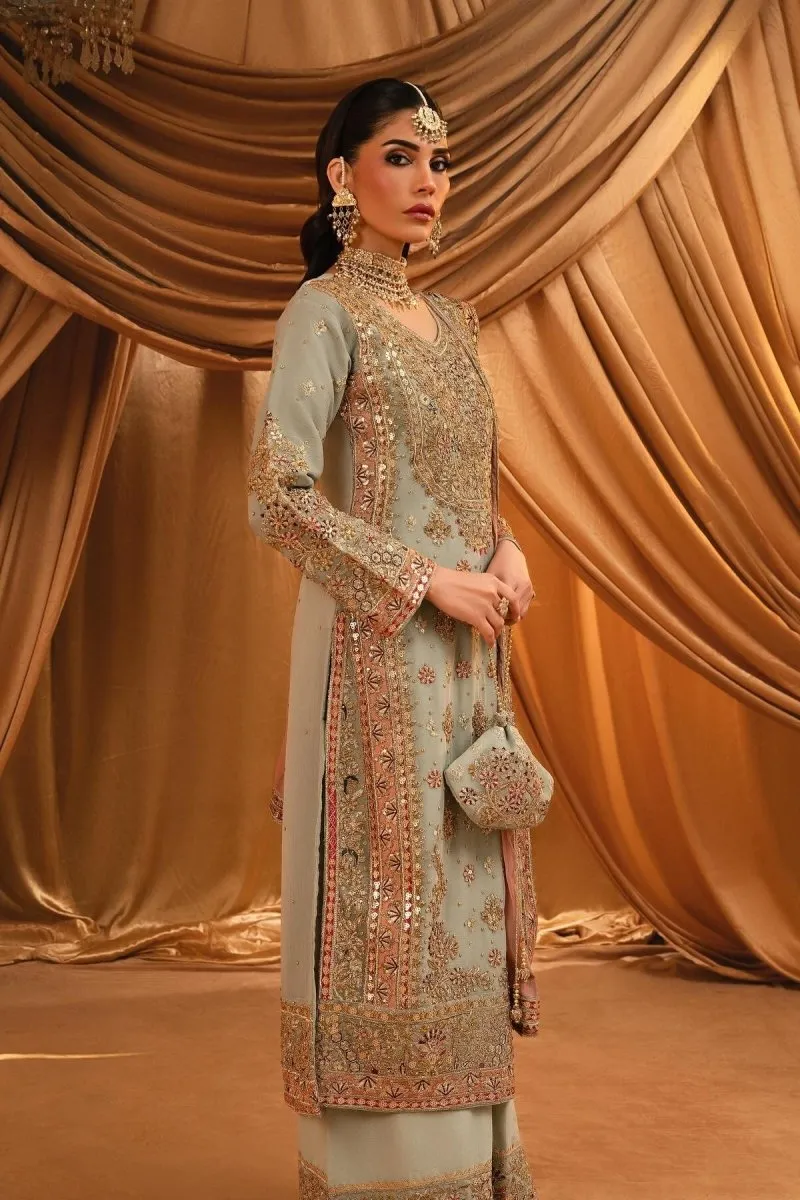 Haseens Sahar Pakistani Wedding Wear Chiffon Suit HAS07