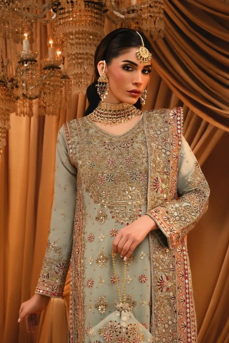 Haseens Sahar Pakistani Wedding Wear Chiffon Suit HAS07