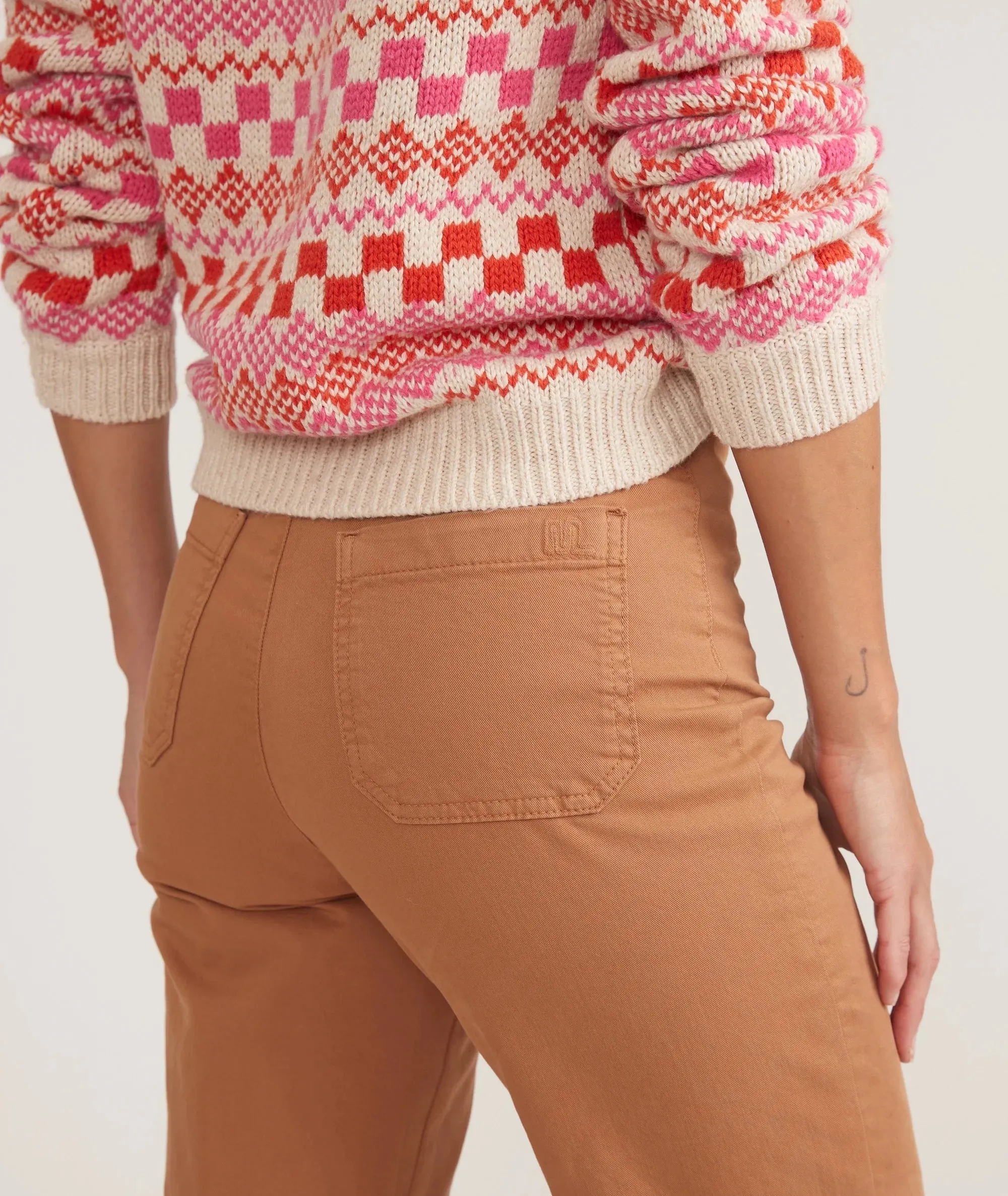 High Rise Wide Leg Cropped Jeans in Mocha