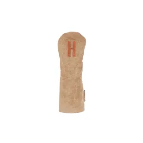 Invitational Edition Waxed Canvas golf Headcover in Tan Hybrid