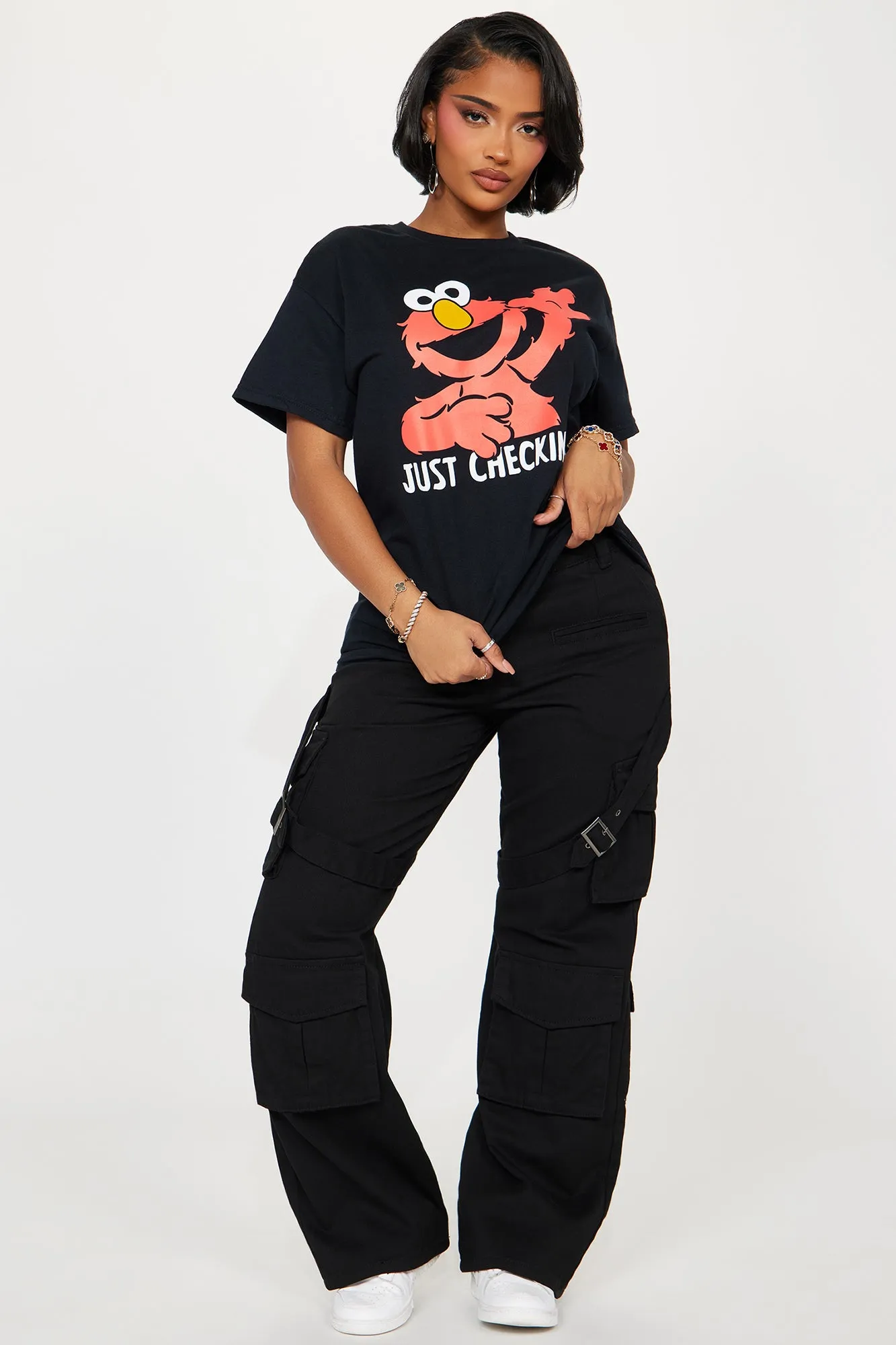 Just Checking In Elmo Tee? - Black