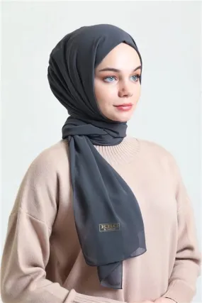 Karaca Crepe Lux Chiffon Hijab - Dark Charcoal