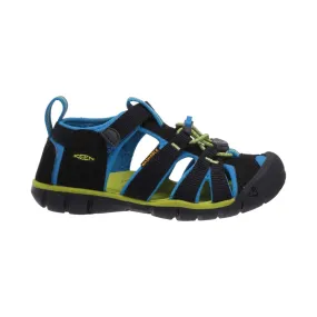 Keen Boy's (Sizes 8-13) Seacamp Black/Blue/Lime