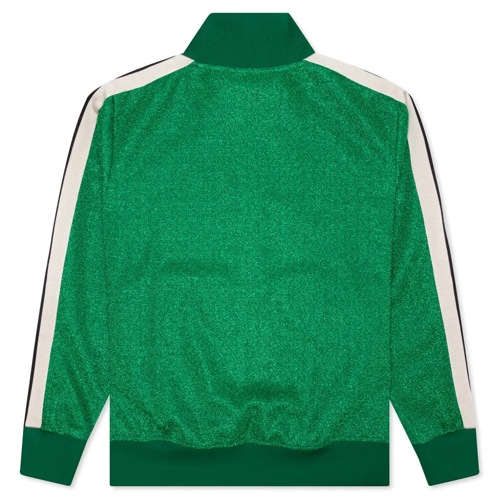 Lurex Track Jacket - Green/White