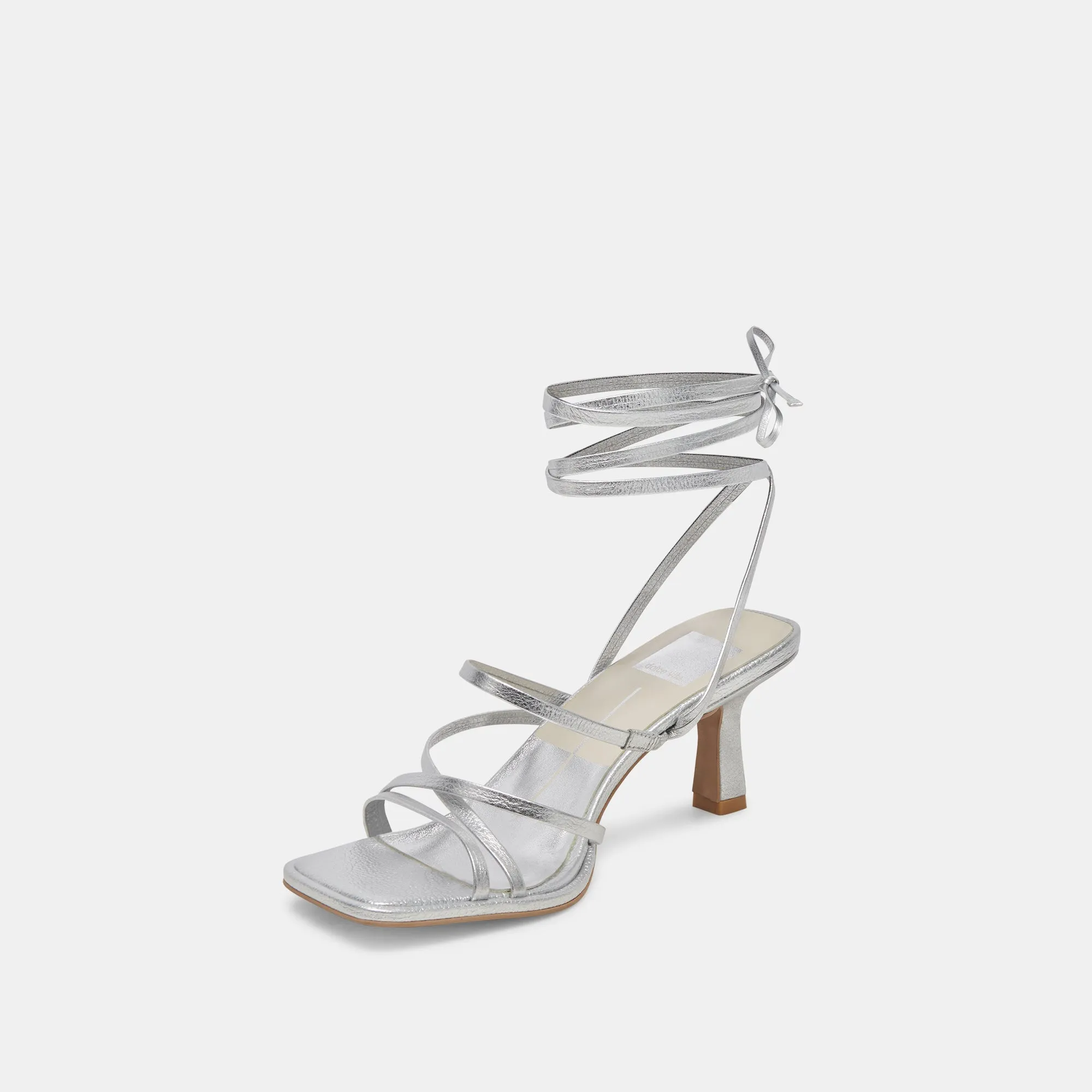 MALABO HEELS SILVER METALLIC LEATHER