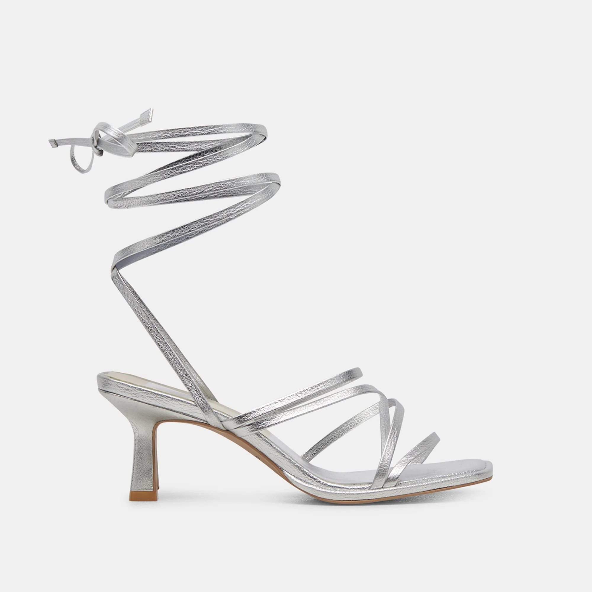 MALABO HEELS SILVER METALLIC LEATHER