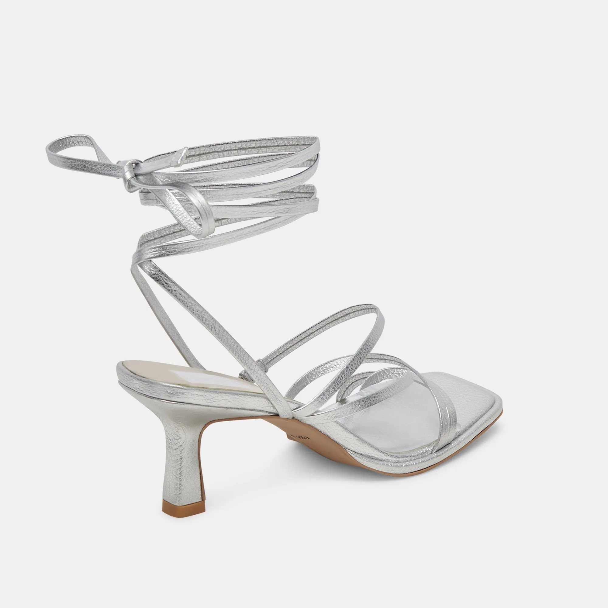 MALABO HEELS SILVER METALLIC LEATHER