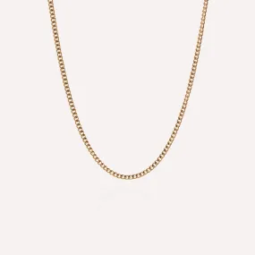 Minimal Chain Necklace 18K Gold Adjustable 50-60cm/20-24'