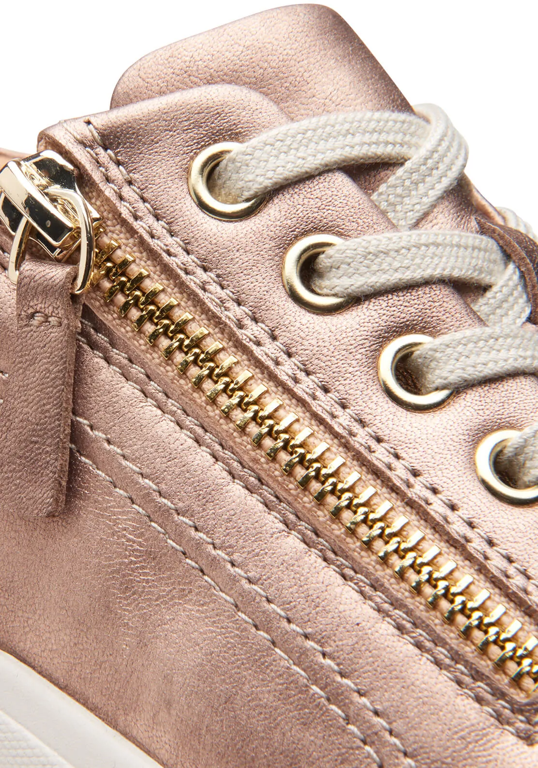 Nalle Lace Zip Trainer - Rose Gold