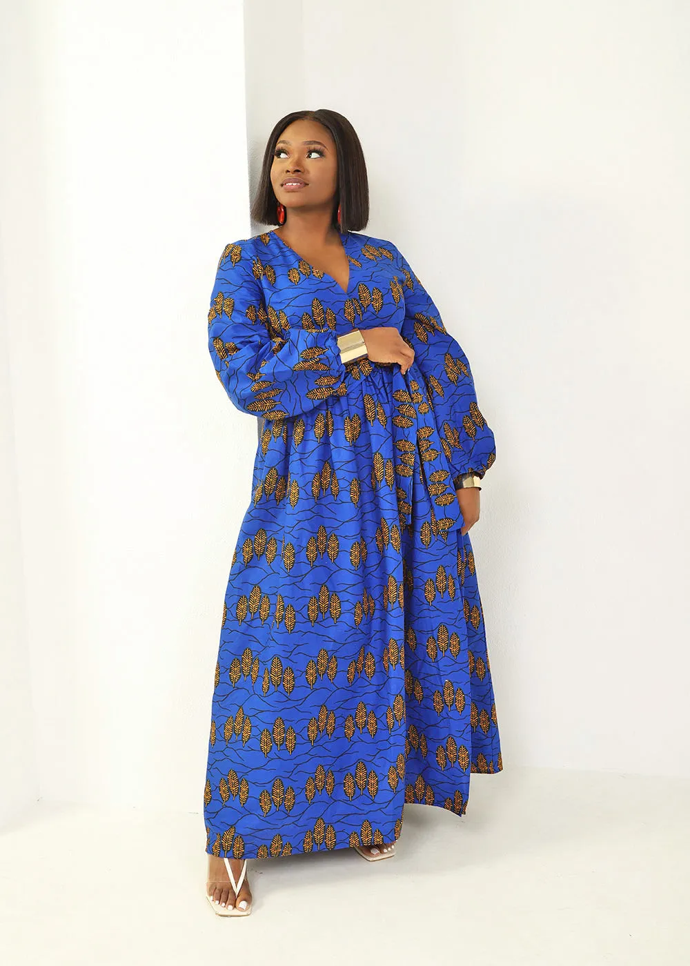 Noraya African Print Maxi Dress