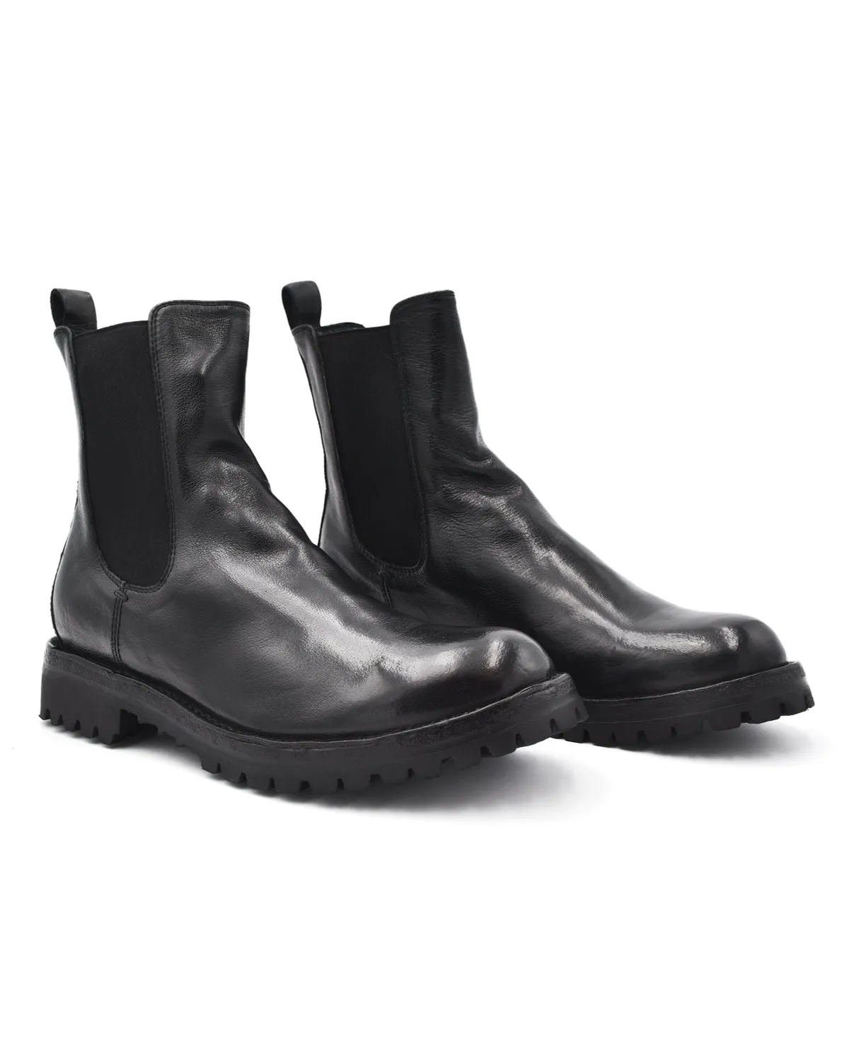 Officine Creative Loraine Black Lug Sole Chelsea Boot