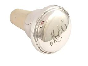 Personalised Sterling Silver Plain Bottle Stopper