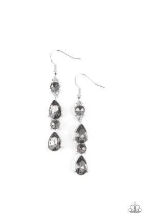 Raise Your Glass to Glamorous - Silver Paparazzi Earrings