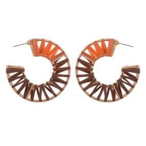 Rashida Raffia Hoop Earring