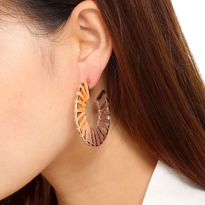 Rashida Raffia Hoop Earring