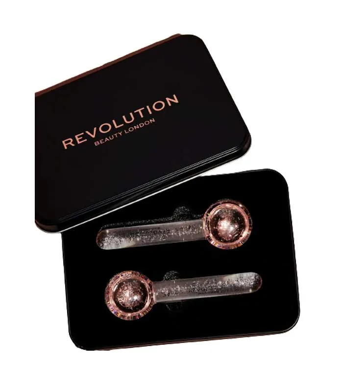 Revolution Skincare - Set de globos de hielo facial - Pink Glitter