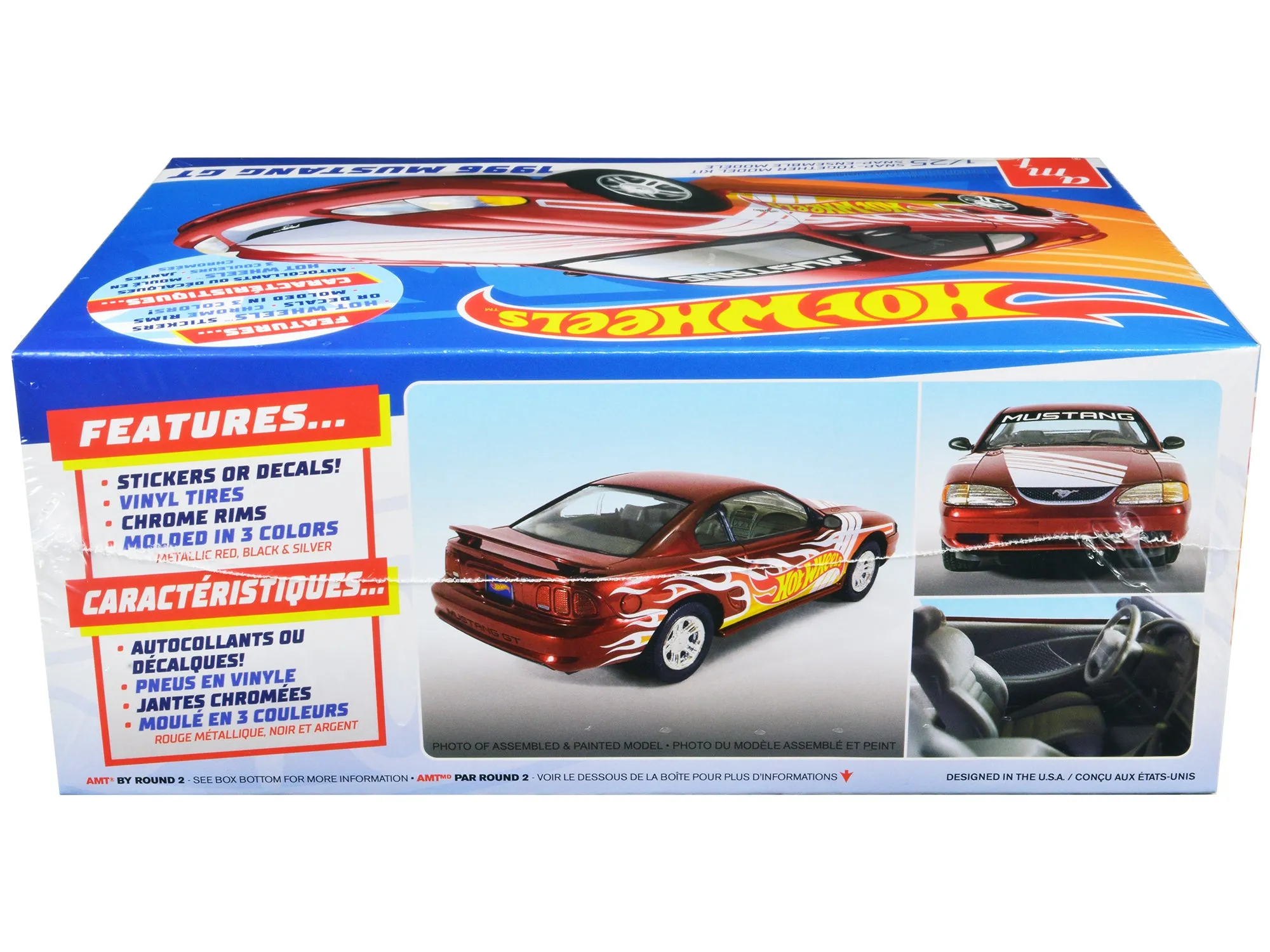 Skill 1 Snap Model Kit 1996 Ford Mustang GT Hot Wheels 1/25 Scale Model by AMT