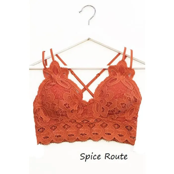 Spice Orange Lace Bralette