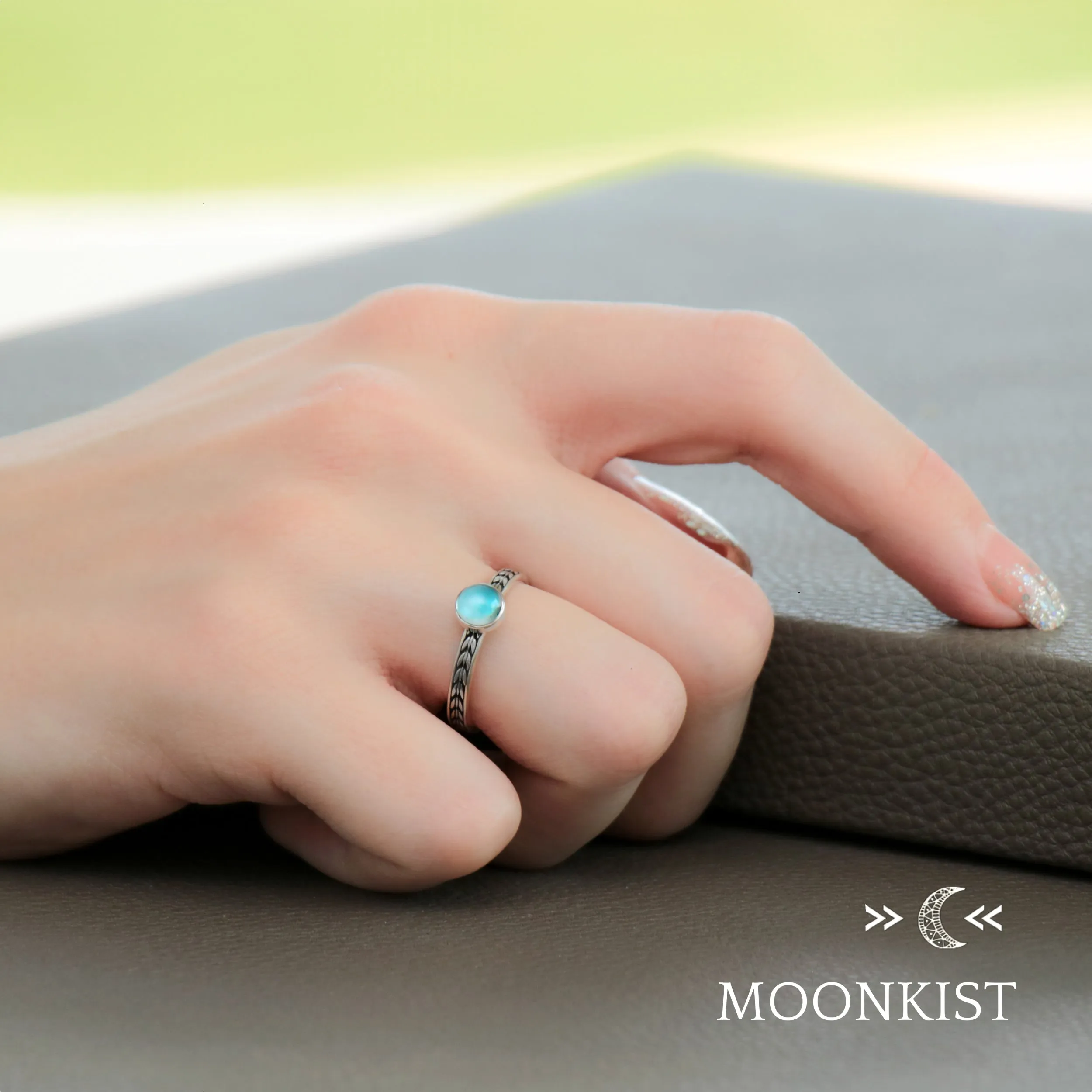 Sterling Silver Arrow Gemstone Promise Ring  | Moonkist Designs