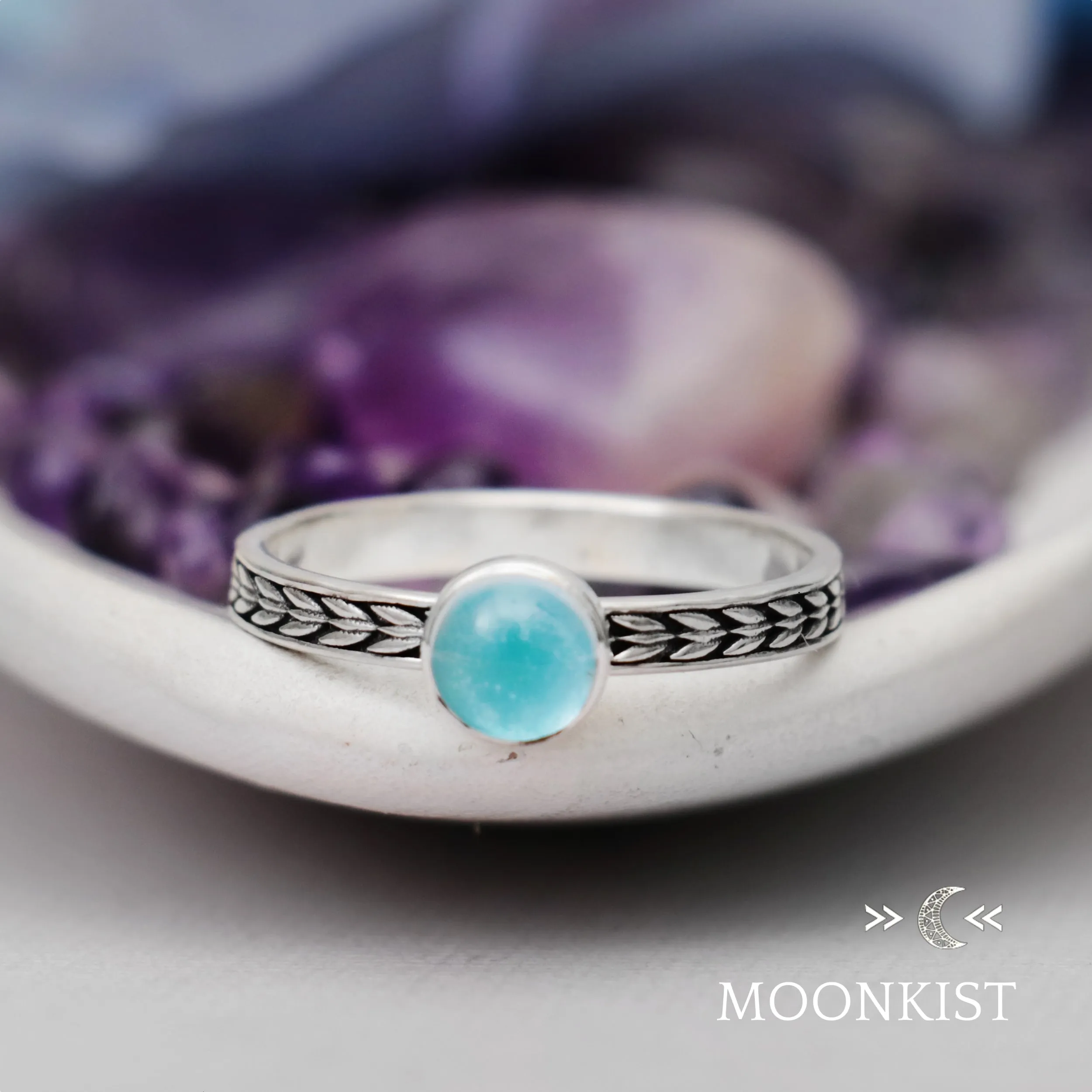 Sterling Silver Arrow Gemstone Promise Ring  | Moonkist Designs